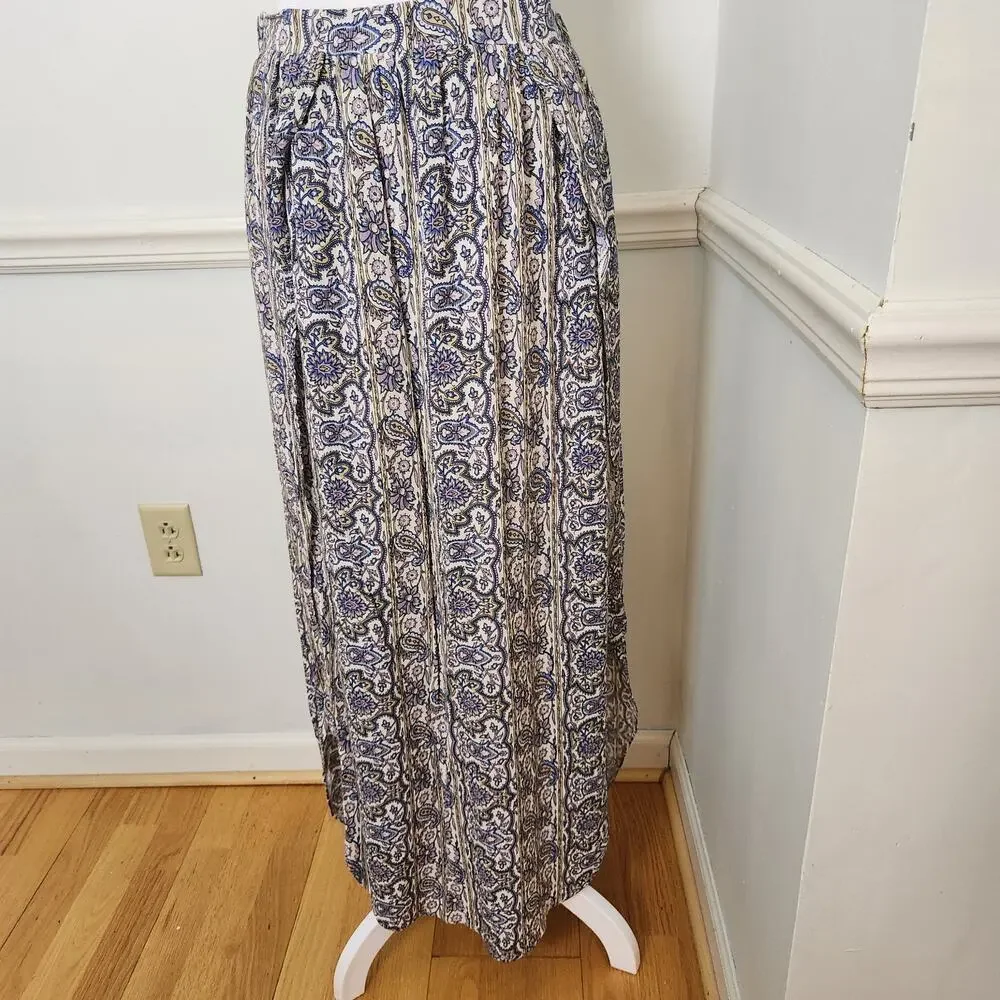 New American Eagle Maxi Skirt Size Medium Womens Boho Beach Side Slits Festival